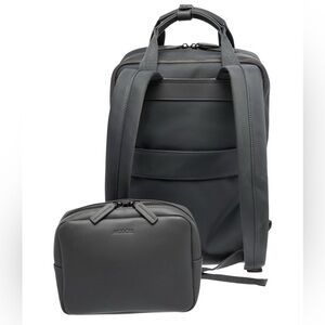 MONOS Metro Backpack and Pouch Gray / Grey Excellent Condition